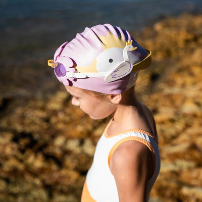 Sunny Life - Kids Swimming Cap Princess Swan Multi- - Swanky Boutique