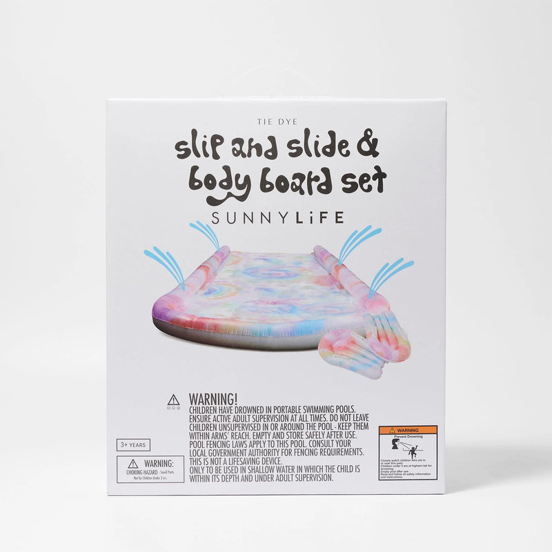 Slip, Slide and Body Board Set - Tie Dye Multi