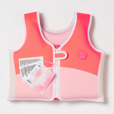 Sunny Life - Swim Vest Melody the Mermaid Neon Strawberry - Swanky Boutique