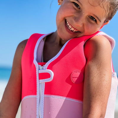 Sunny Life - Swim Vest Melody the Mermaid Neon Strawberry - Swanky Boutique