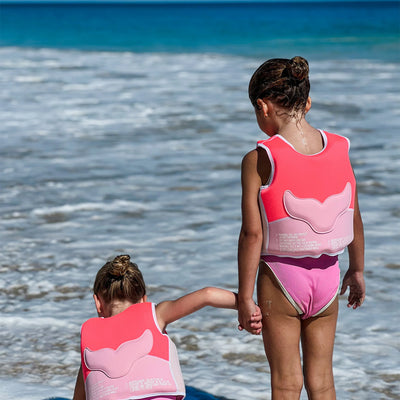 Sunny Life - Swim Vest Melody the Mermaid Neon Strawberry - Swanky Boutique