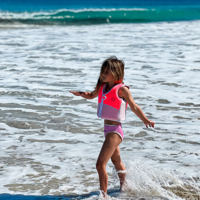 Sunny Life - Swim Vest Melody the Mermaid Neon Strawberry - Swanky Boutique