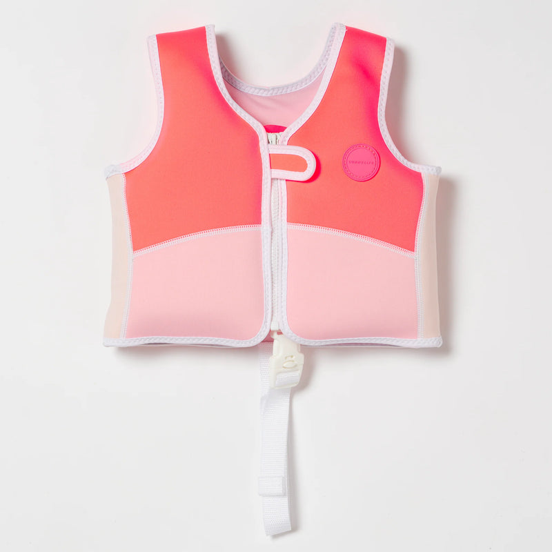 Sunny Life - Swim Vest Melody the Mermaid Neon Strawberry - Swanky Boutique