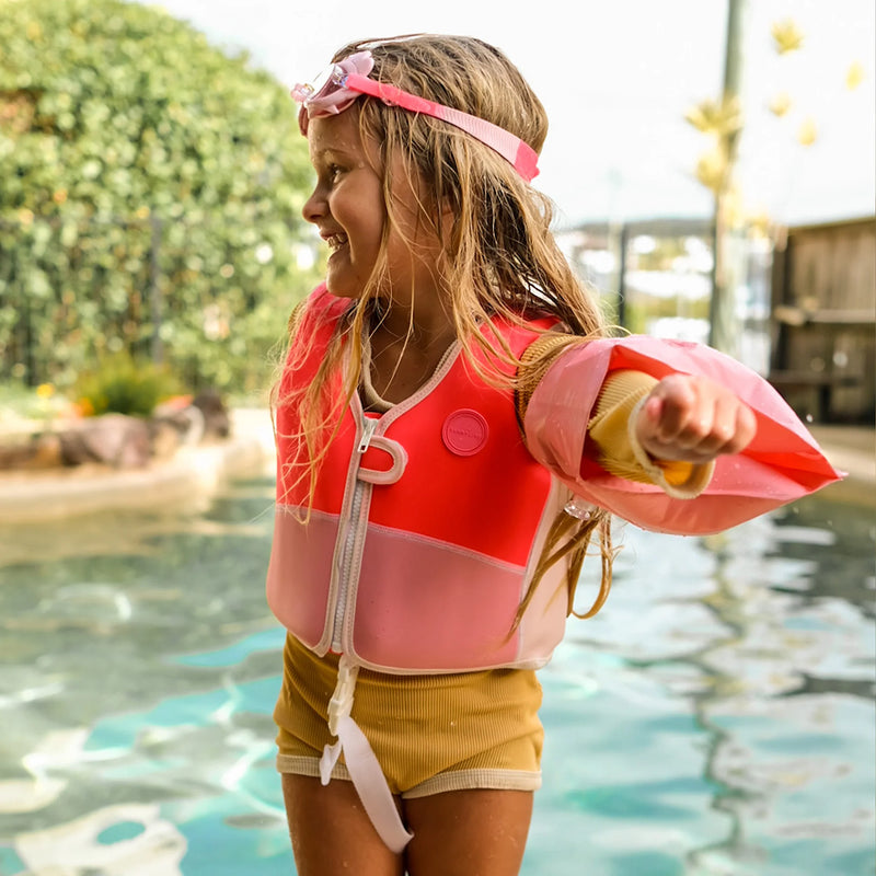 Sunny Life - Swim Vest Melody the Mermaid Neon Strawberry - Swanky Boutique