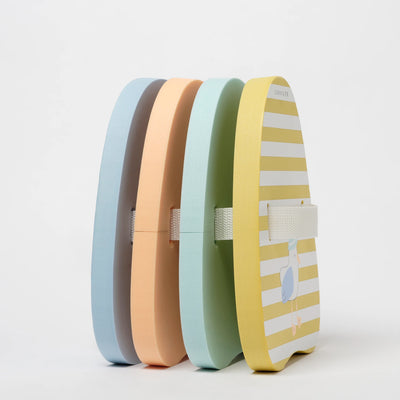 SunnyLife-Bubble Back Float- Sid the Seagull, Mustard Stripe- Swanky Boutique Malta 