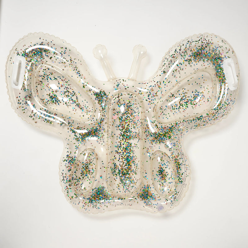 SunnyLife-Kids Lie-On Float - Butterfly Cotton Candy Glitter-Swanky Boutique Malta 