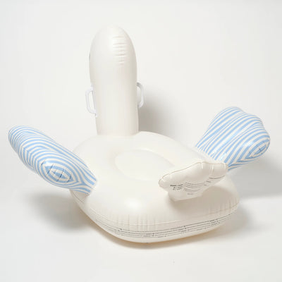 SunnyLife-Kids Ride-On Float - Sid the Seagull,Blue Stripe-Swanky Boutique Malta 