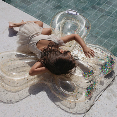 SunnyLife-Kids Lie-On Float - Butterfly Cotton Candy Glitter-Swanky Boutique Malta 
