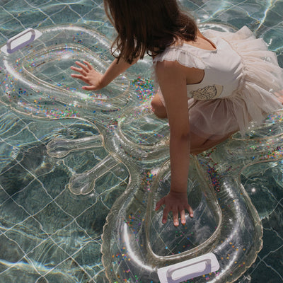 SunnyLife-Kids Lie-On Float - Butterfly Cotton Candy Glitter-Swanky Boutique Malta 