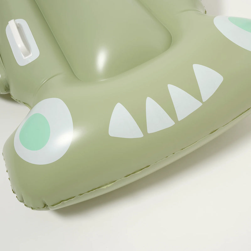 SunnyLife-Kids Lie-On Float - Salty the Shark Khaki-Swanky Boutique Malta 