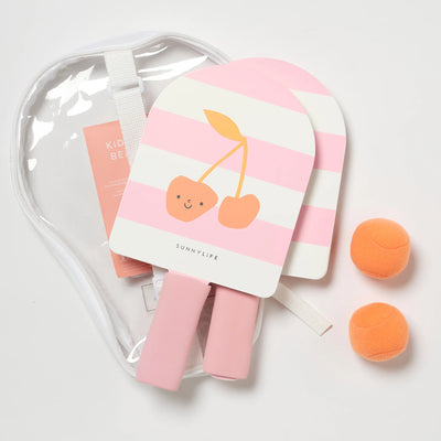 SunnyLife-Kids Velcro Beach Bats -Cotton Candy Cherry-Swanky Boutique Malta