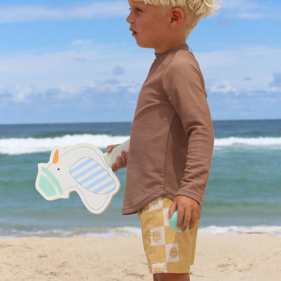 SunnyLife-Kids Velcro Beach Bats -Sid the Seagull Blue Stripe-Swanky Boutique Malta 