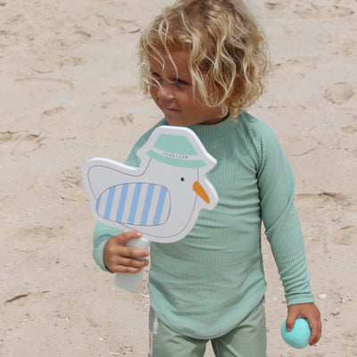 SunnyLife-Kids Velcro Beach Bats -Sid the Seagull Blue Stripe-Swanky Boutique Malta 
