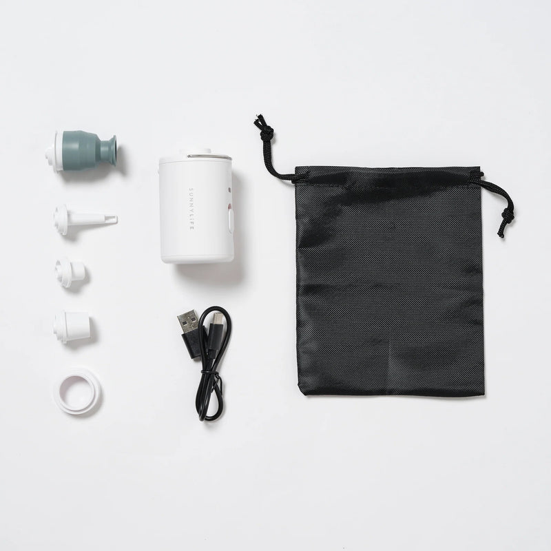 SunnyLife-Mini Electric Air Pump- Universal White-Swanky Boutique Malta 