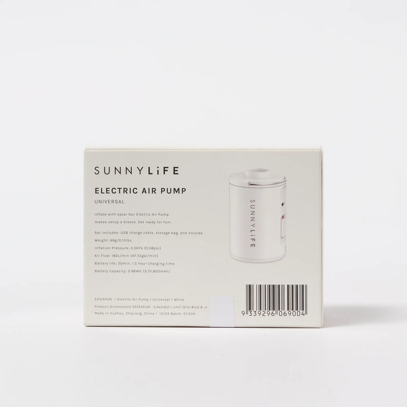 SunnyLife-Mini Electric Air Pump- Universal White-Swanky Boutique Malta 
