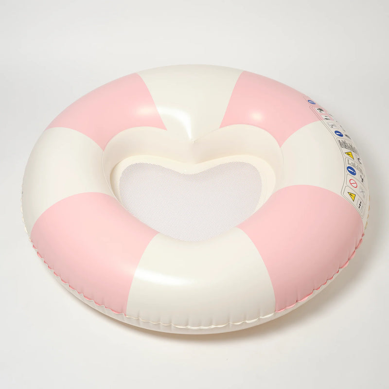 SunnyLife-Pool Ring, Luxe- Stole My Heart, Pink Stripe-Swanky Boutique Malta 