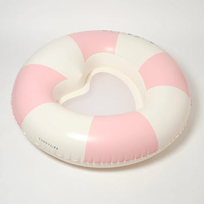 SunnyLife-Pool Ring, Luxe- Stole My Heart, Pink Stripe-Swanky Boutique Malta 