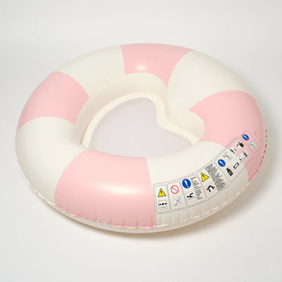 SunnyLife-Pool Ring, Luxe- Stole My Heart, Pink Stripe-Swanky Boutique Malta 