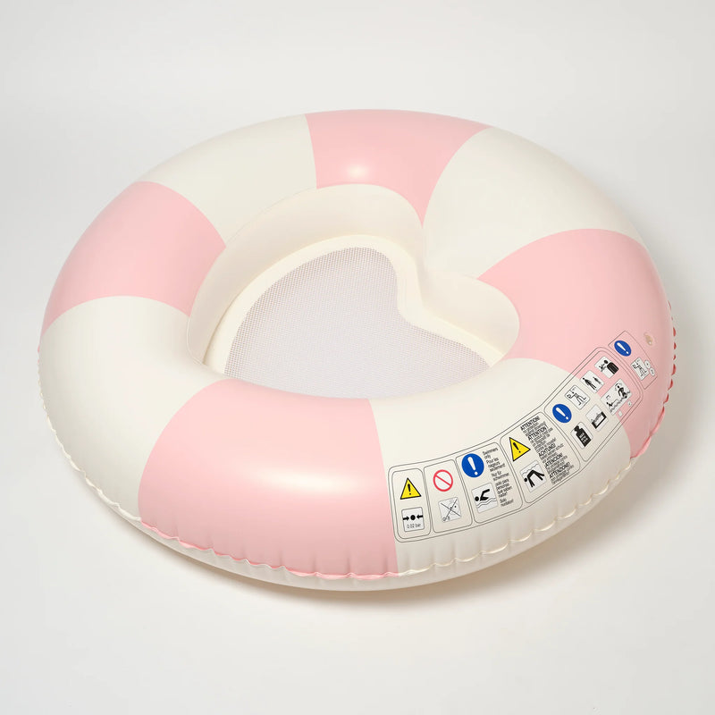 SunnyLife-Pool Ring, Luxe- Stole My Heart, Pink Stripe-Swanky Boutique Malta 