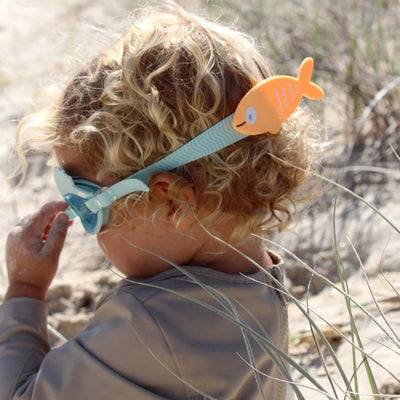 SunnyLife-Swim Goggles (3-6 Years) - Finn the Fish- Aqua Blue-Swanky Boutique Malta 