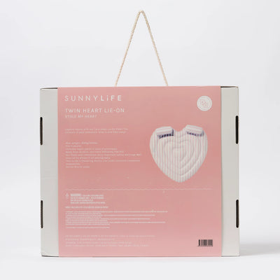 SunnyLife-Twin Lie-On Float - Stole My Heart,Pink Stripe-Swanky Boutique Malta