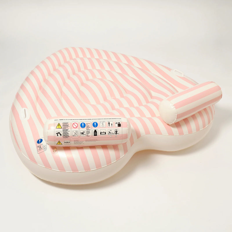 SunnyLife-Twin Lie-On Float - Stole My Heart,Pink Stripe-Swanky Boutique Malta