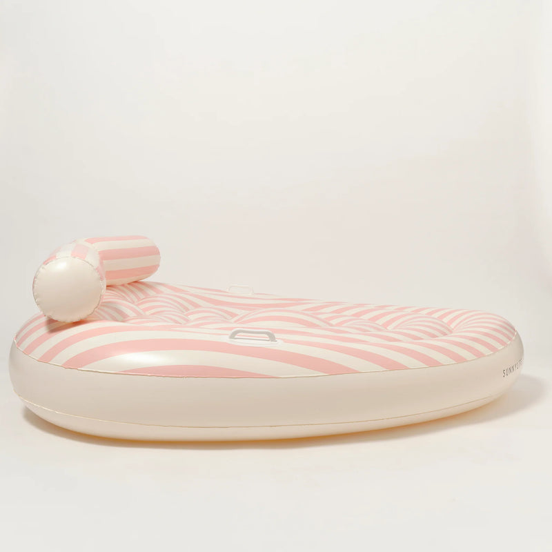 SunnyLife-Twin Lie-On Float - Stole My Heart,Pink Stripe-Swanky Boutique Malta