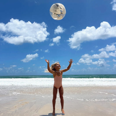 SunnyLife- Beach Ball, Inflatable- Cotton Candy Glitter- Swanky Boutique Malta