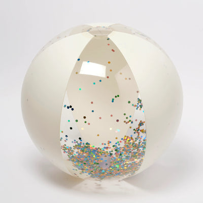 SunnyLife- Beach Ball, Inflatable- Cotton Candy Glitter- Swanky Boutique Malta