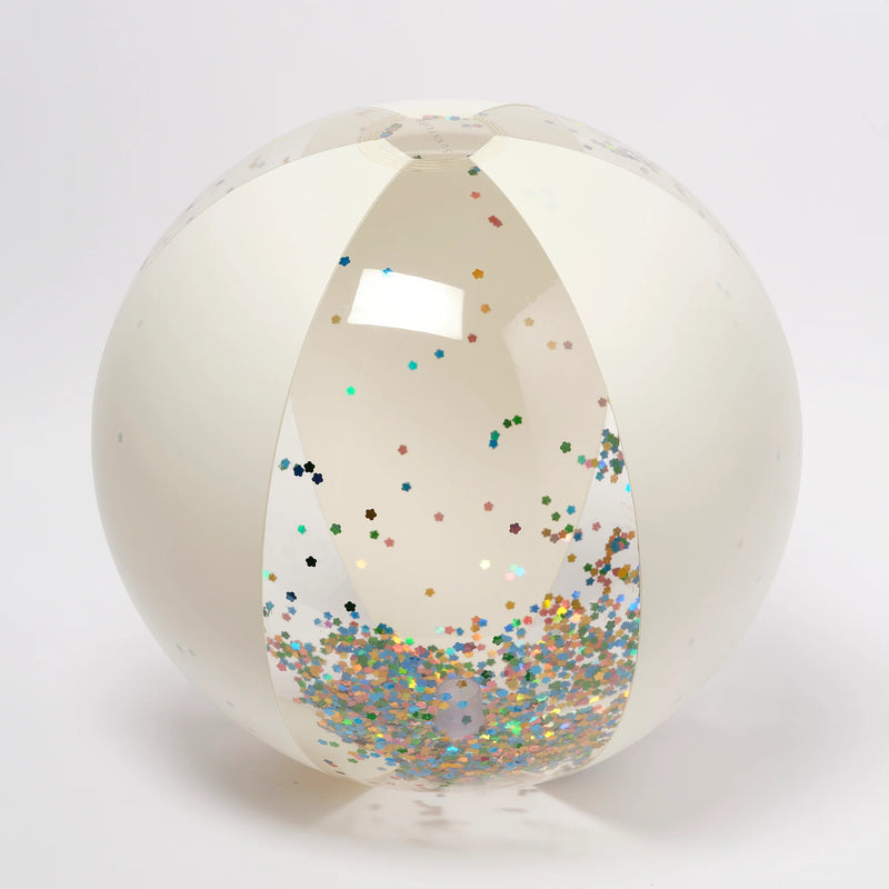 SunnyLife- Beach Ball, Inflatable- Cotton Candy Glitter- Swanky Boutique Malta