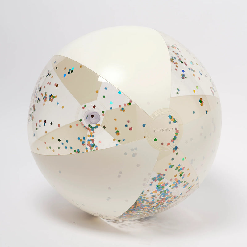 SunnyLife- Beach Ball, Inflatable- Cotton Candy Glitter- Swanky Boutique Malta