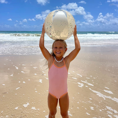 SunnyLife- Beach Ball, Inflatable- Cotton Candy Glitter- Swanky Boutique Malta