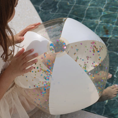 SunnyLife- Beach Ball, Inflatable- Cotton Candy Glitter- Swanky Boutique Malta