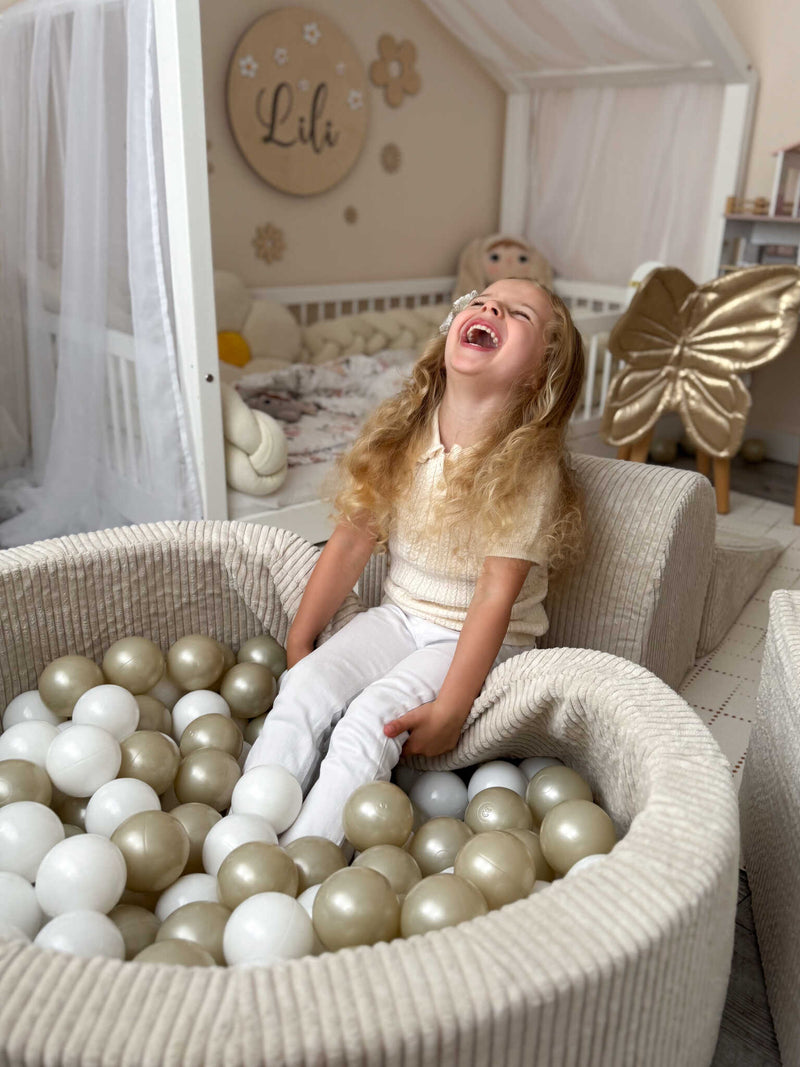 Swanky Boutique Beige Corduroy Ball Pit