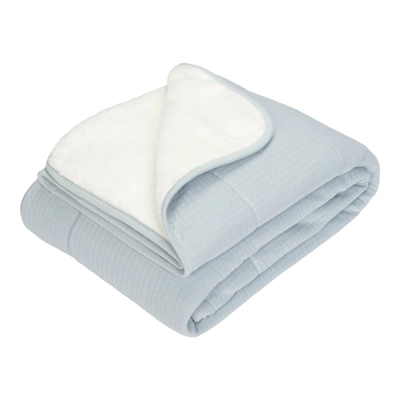 Bassinet Blanket 70 X 100cm - Pure Soft Blue