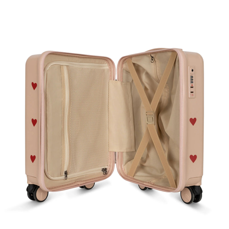 Konges Sloejd - travel suitcase - hearts- Swanky Boutique