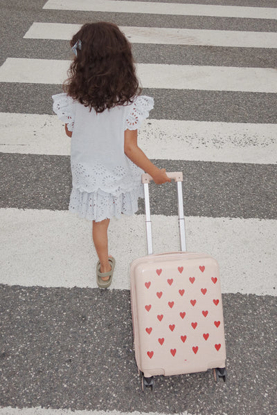 Konges Sloejd - travel suitcase - hearts- Swanky Boutique