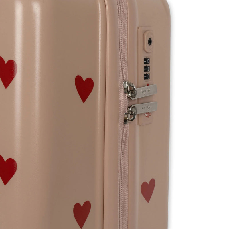 Konges Sloejd - travel suitcase - hearts- Swanky Boutique
