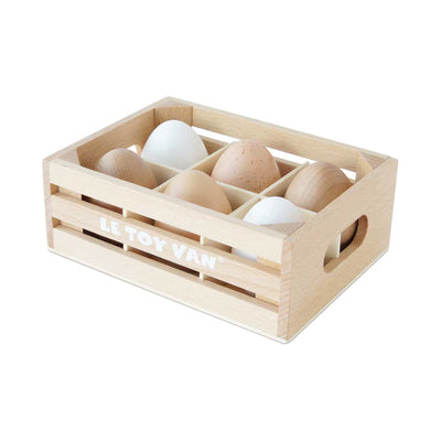 Le Toy Van - Farm Eggs Wooden Market Crate- Swanky Boutique