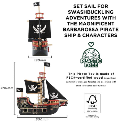 Le Toy Van - Barbarossa Pirate Ship & Characters- Swanky Boutique