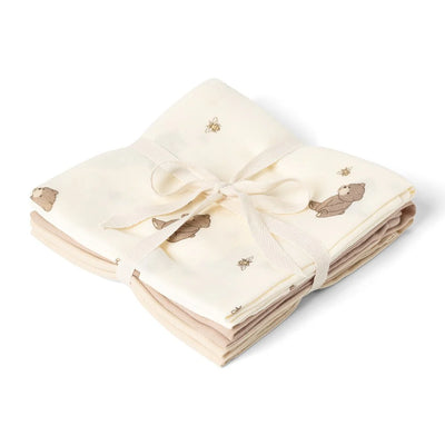 That's Mine - Muslin Cloths, 3-pack - Bees and Bears - Swanky Boutique Malta