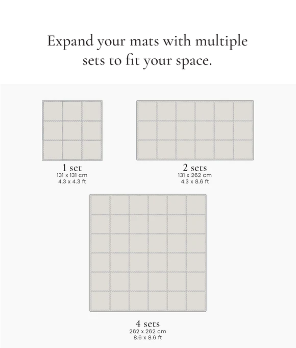Classic Foam Playmats | Clay (131x131cm)