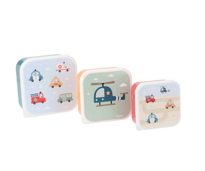 Tutete 3 Lunch Boxes City Cars - Swanky Boutique Malta