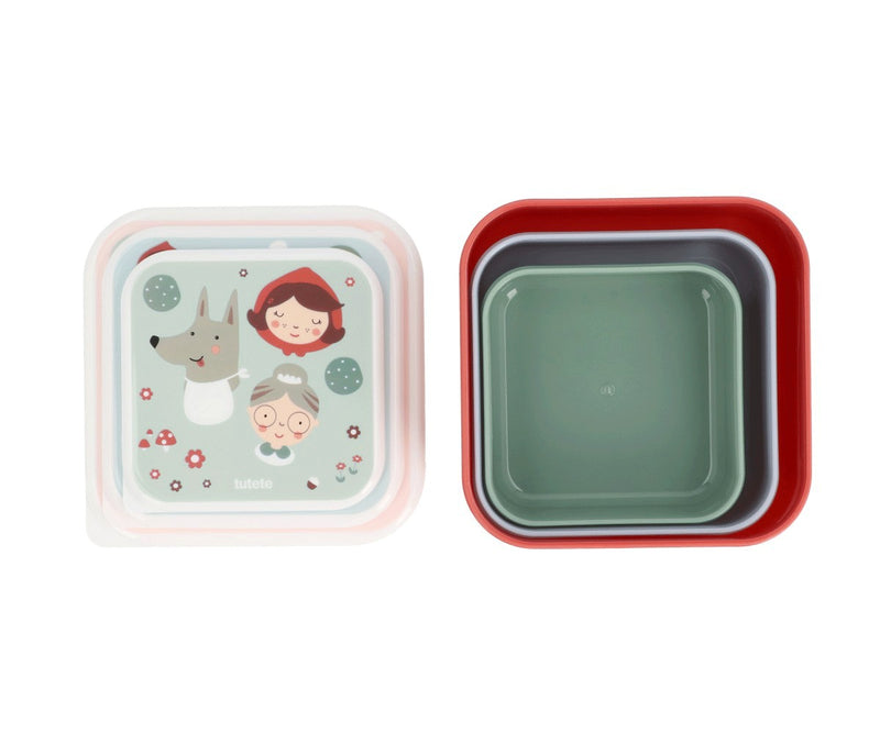 Tutete 3 Lunch Boxes Little Red - Swanky Boutique Malta