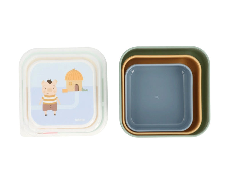 Tutete 3 Lunch Boxes The Three Little Pigs - Swanky Boutique Malta