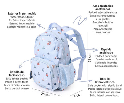 Tutete City Cars Kindergarten Backpack - Swanky Boutique