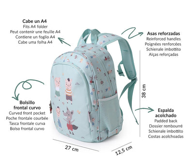 Backpack, Medium H38cm - Three Little Pigs