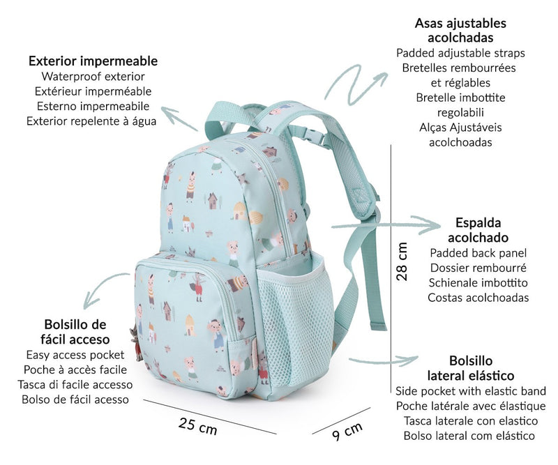 Tutete School Backpack Three Little Pigs - Swanky Boutique Malta
