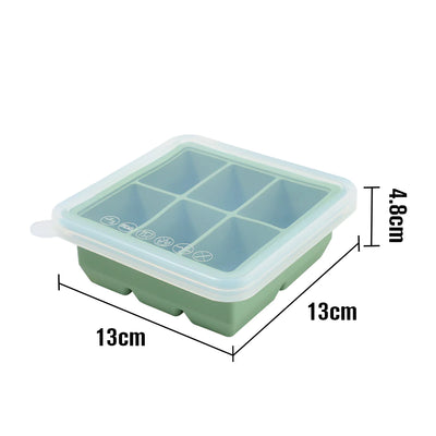 haakaa - baby food and breast milk freezer tray 6 compartments blush or green - swanky boutique malta