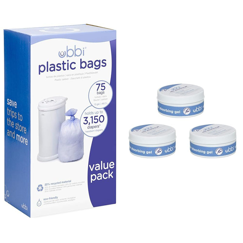 Ubbi Plastic Bags for Diaper Bin Value Pack - Swanky Boutique Malta 